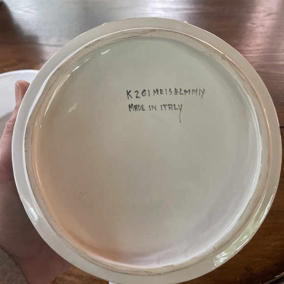 Meiselman‎ Made in Italy K261 Porcelain White Floral Lid Dish Jar Stunning Vtg - Picture 5 of 12